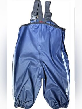 Reima Lammikko Waterproof Baby Rubber Rain Pants with Suspenders 74 cm 6-12 M